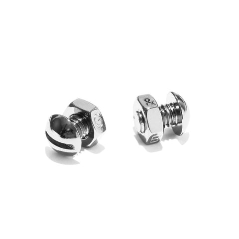 Nut & Bolt Cufflinks - Silver Oxide