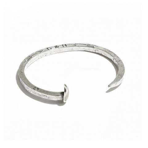 Skinny Railroad Spike Cuff - Silver