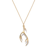 Large Antler Necklace - Gold