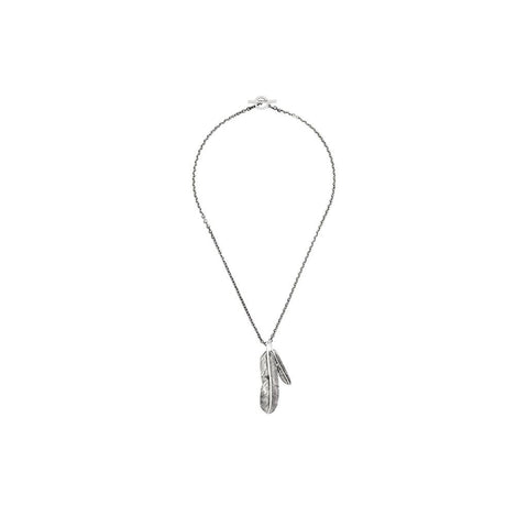 FEATHER NECKLACE - Palladium PLATED